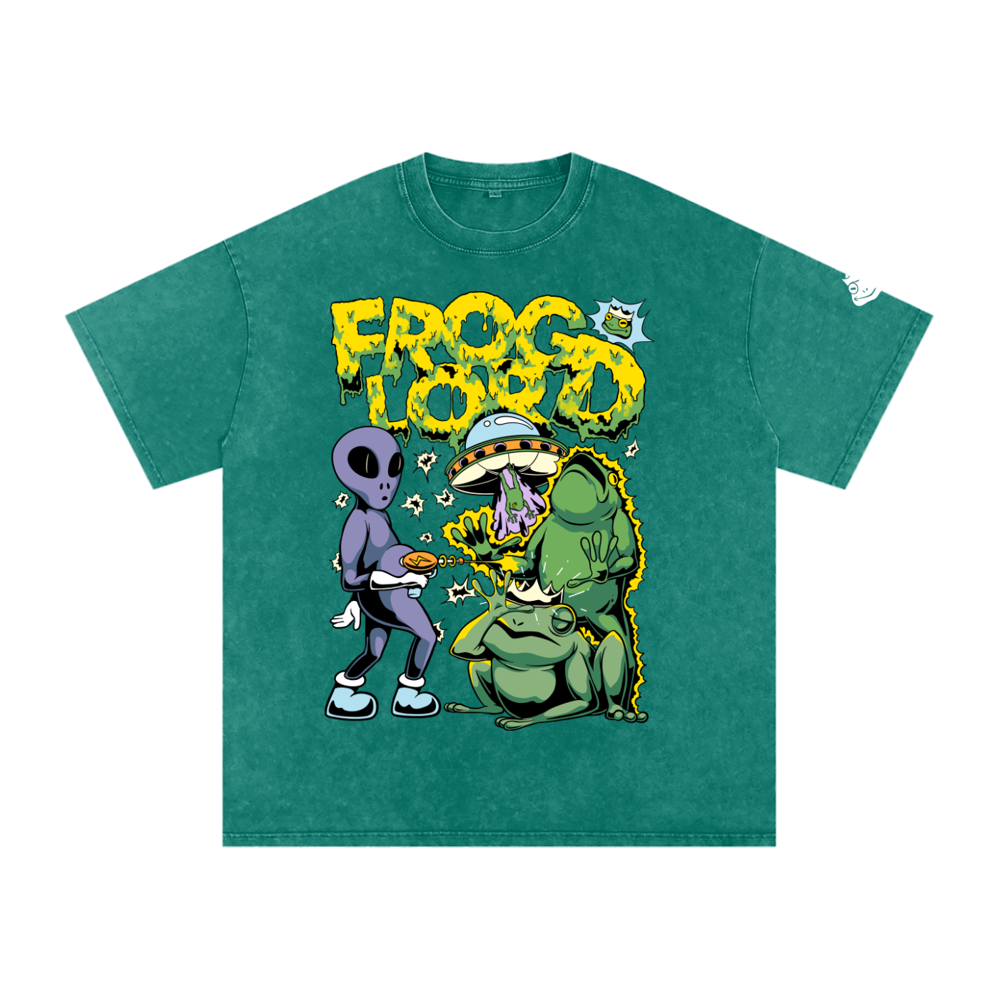 Snow Washed Oversized Cotton T-Shirt