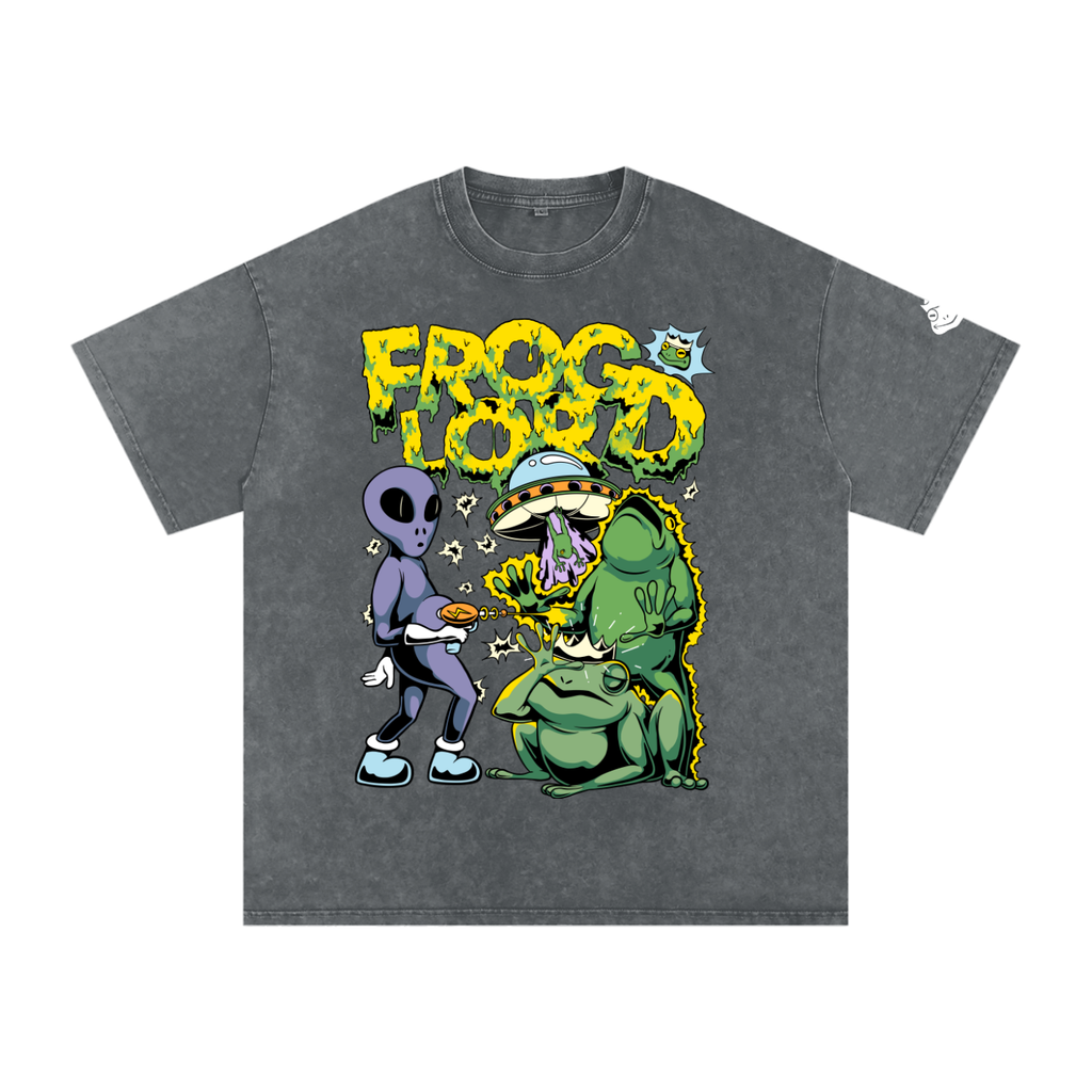 Snow Washed Oversized Cotton T-Shirt