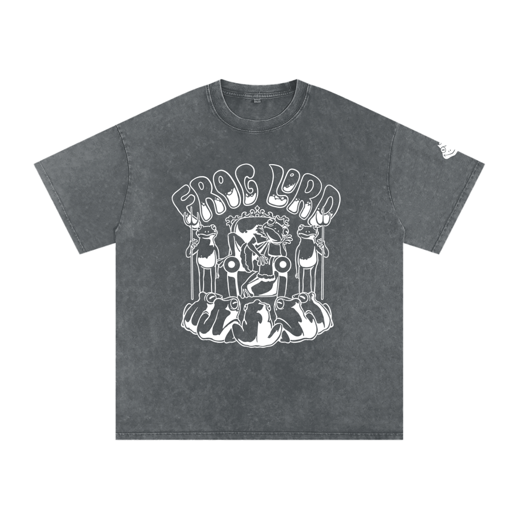 The King - Snow Washed Oversized Cotton T-Shirt