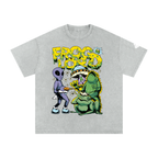 Snow Washed Oversized Cotton T-Shirt