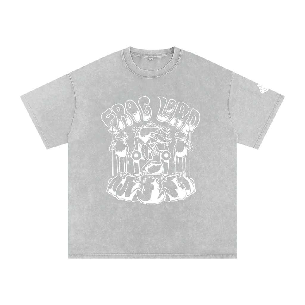 The King - Snow Washed Oversized Cotton T-Shirt