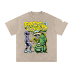 Snow Washed Oversized Cotton T-Shirt