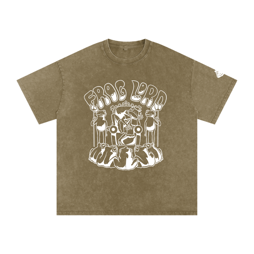 The King - Snow Washed Oversized Cotton T-Shirt